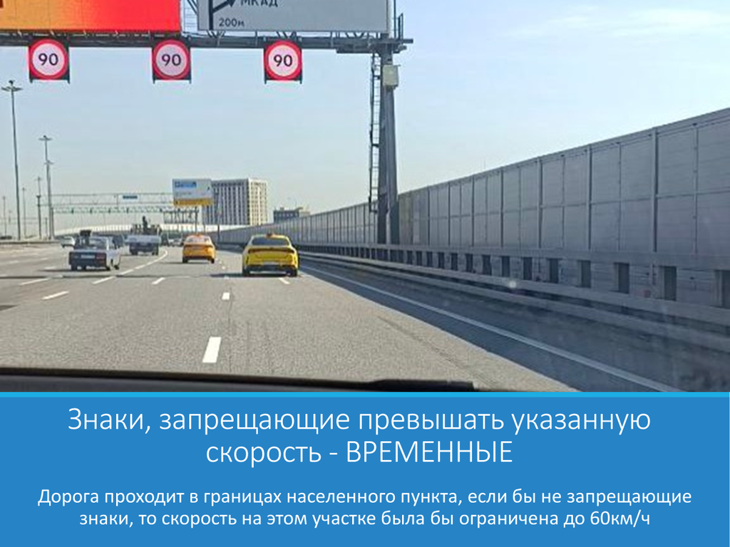 Скорость и дорожные знаки — вводный слайд